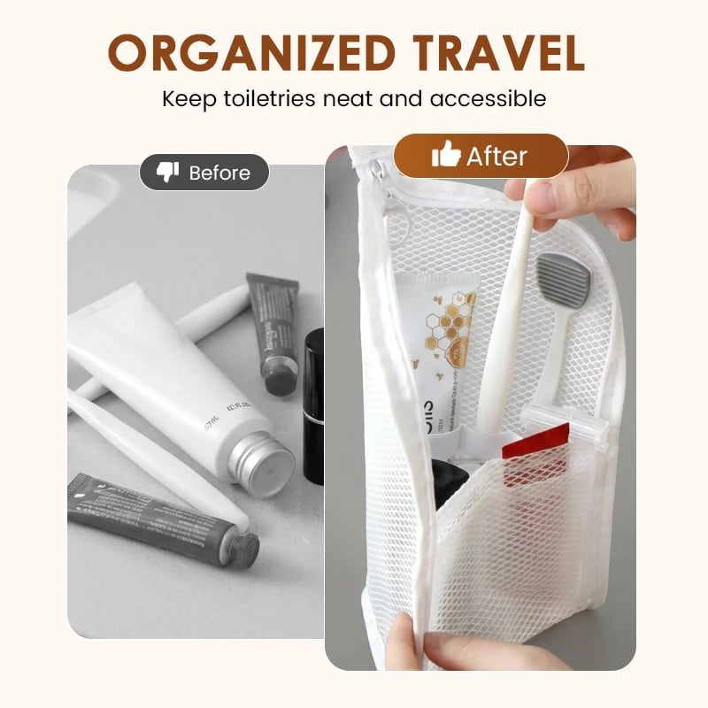🧳 Compact Travel Toiletry Organizer – Lightweight Wash Bag for Easy Packing on Every Getaway