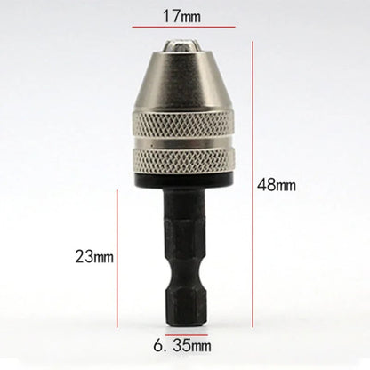 🛠️ Keyless 3-Jaw Drill Chuck – Quick-Change 0.3–3.4mm Round Shank