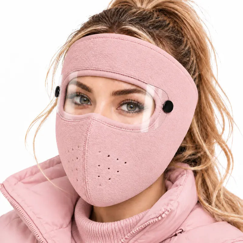 ❄️🥽 Winter Face Mask with Detachable Goggles – Full-Face Cold Weather Protection