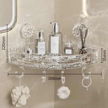 Clear Suction Cup Storage Holder ✨ – Rectangular Corrugated Organizer