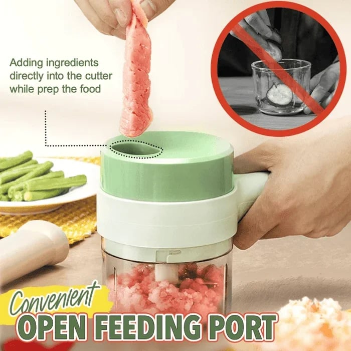 🥕⚡ 5-in-1 Cordless Vegetable Cutter – Slice, Chop & Prep Faster