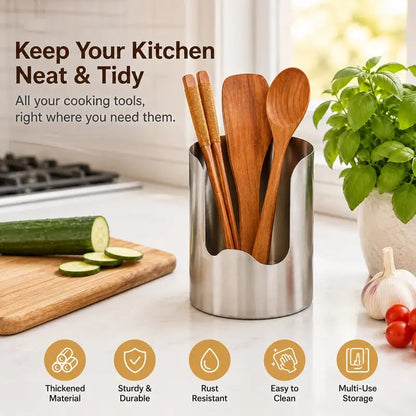 🍴✨ Stainless Steel Utensil Organizer – Rust-Resistant, Durable & Easy to Clean