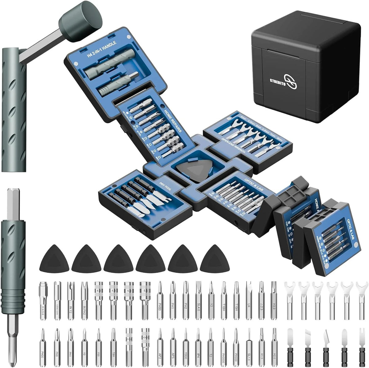 🎉3.15' Compact Transformable Precision Tool Kit – 2-in-1 Torque Handle & Modular Electronics Repair Set