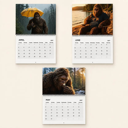 🦶Bigfoot 2027 Calendar - Funny Sasquatch Wall Calendar