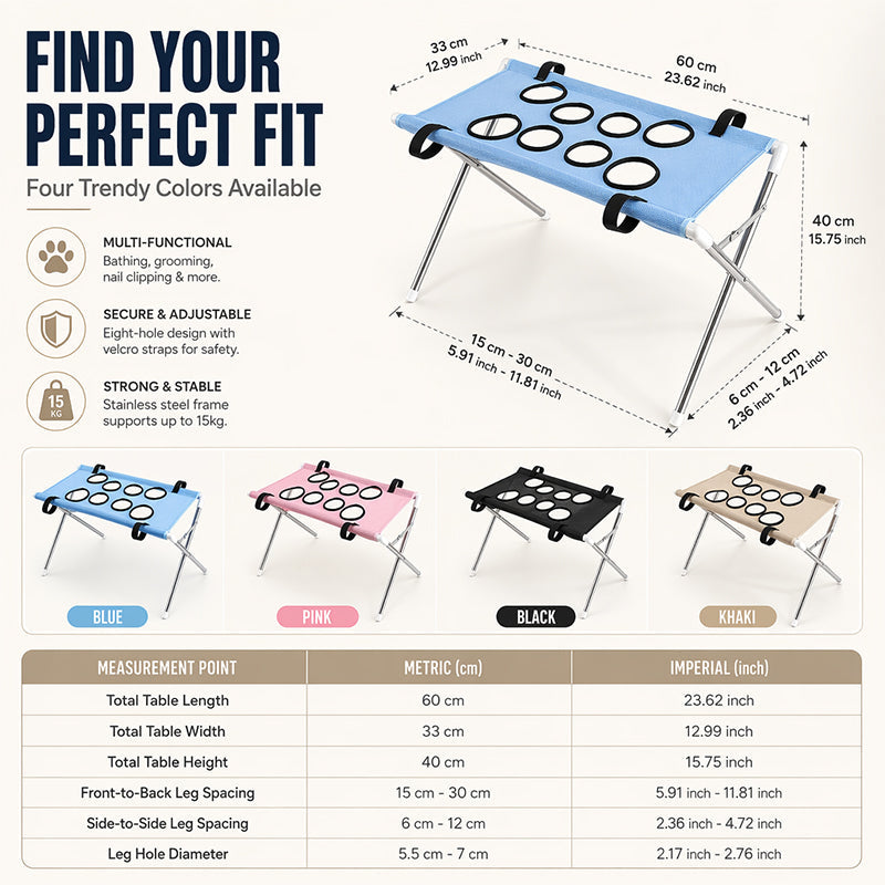 🐕🛏️ 2-in-1 Foldable Pet Grooming Bed – 60% Off! Grooming Table + Cosy Bed In One – Portable, Easy To Clean & Perfect For Home & Travel 🔥💪✨
