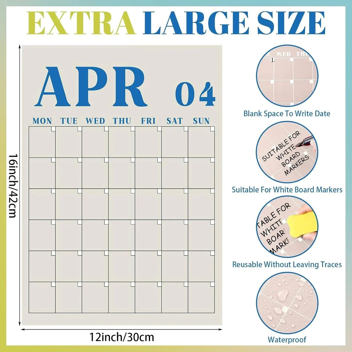 🔥HOT SALE🔥Undated Classroom Calendar, Fresh Macaron