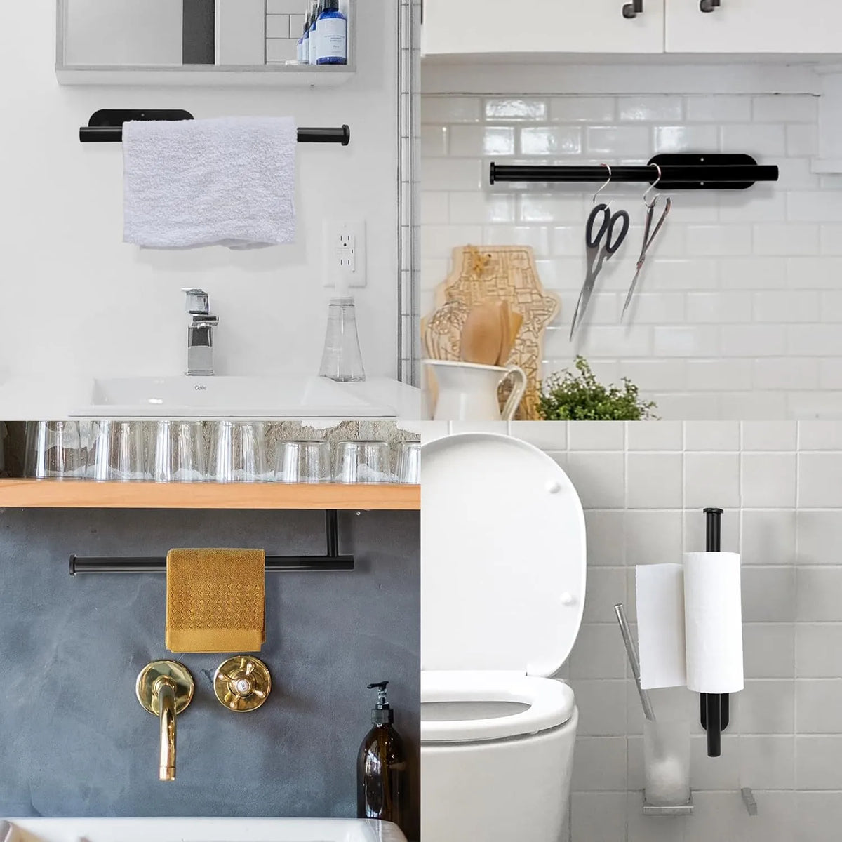 🧻Under Cabinet Paper Towel Holder – Declutter Your Kitchen Counter in Seconds ✨