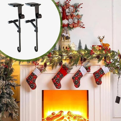 🎄 Christmas Mantel Hangers – Stocking & Garland Display Hooks