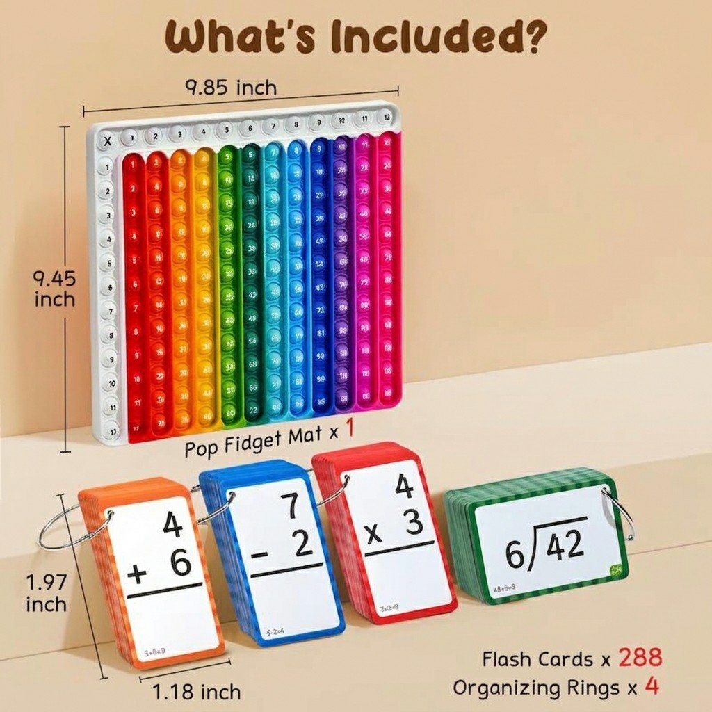 Kids Math Fidget Game 🧮 – Fun Learning Cards for Ages 3+