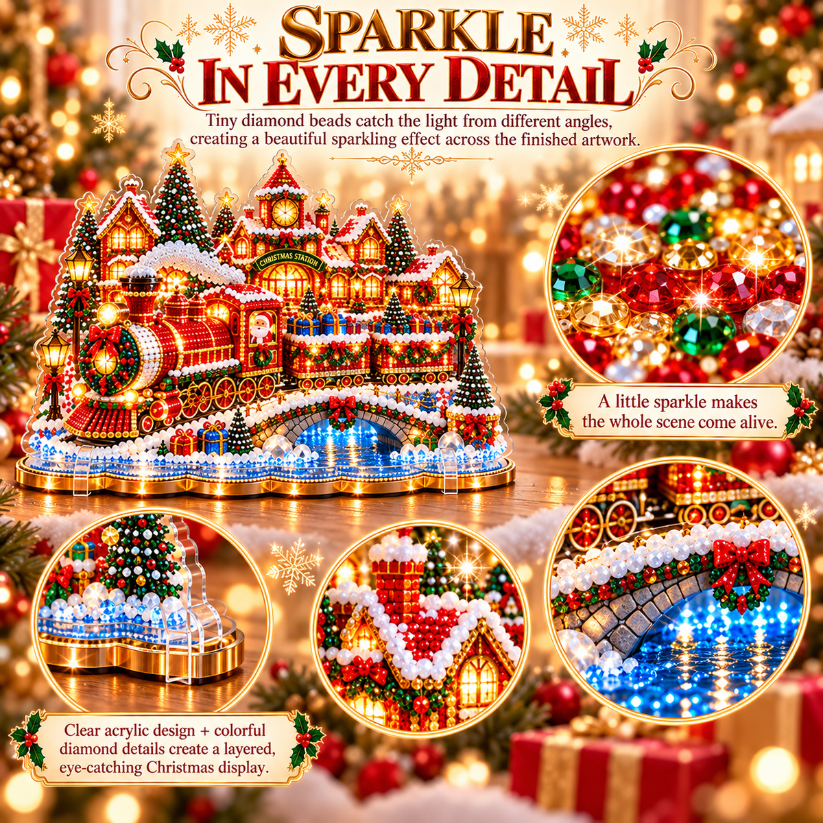 🔥Limited time 49% OFF -🎄❤️ DIY Christmas Village Diamond Art – Make Christmas Memories Together