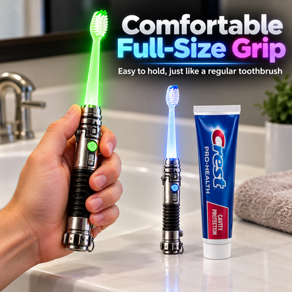Galactic Glow Toothbrush – LED Light-Up Manual Toothbrush