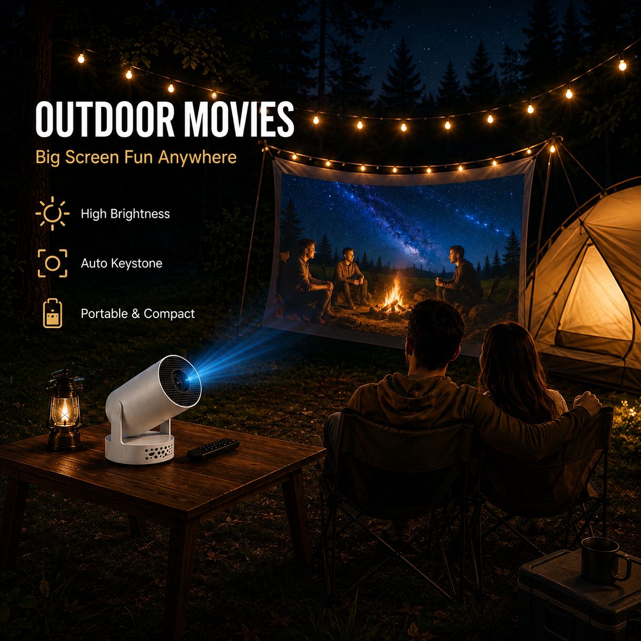 🔥 Over 50% OFF Today! 📽️ Mini Short-Throw Projector for Home Theater