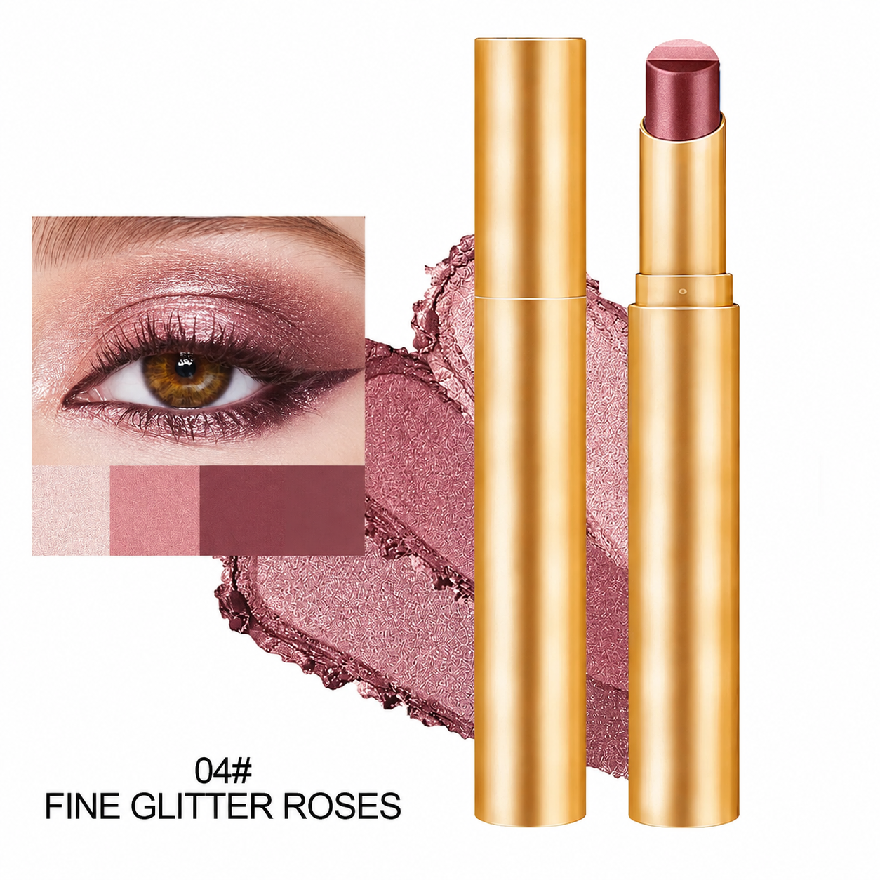 ✨3‑in‑1 Eyeshadow Stick | 3 Color Cream Shimmer Eye Makeup Stick