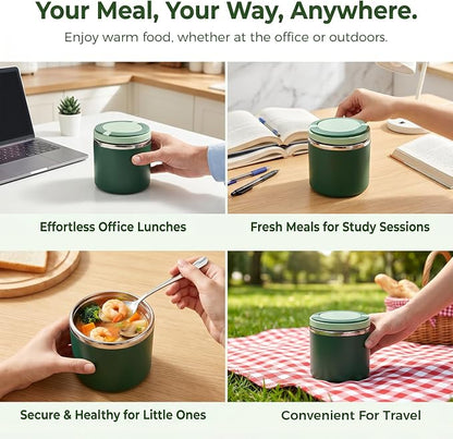 🥗 FreshLock Insulated Stainless Steel Lunch Container – Leakproof, Stackable & Easy to Carry
