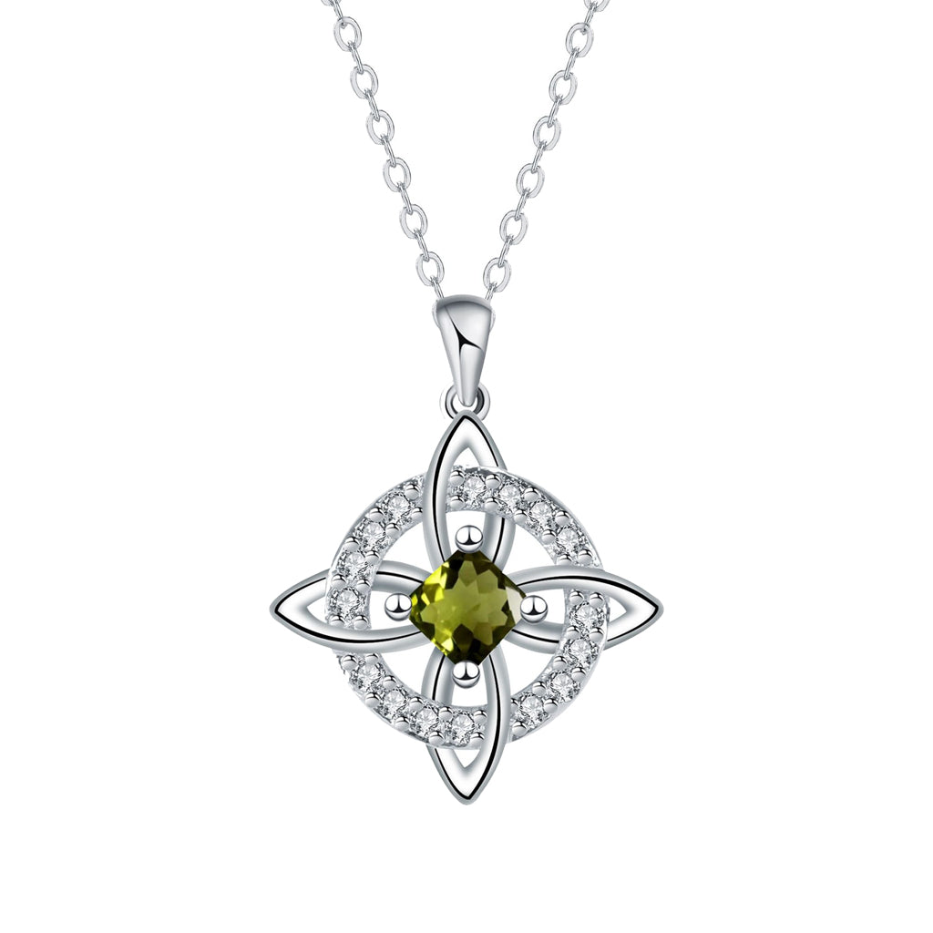 Mystical Birthstone Witches Knot Necklace – Natural Crystal🔮💞Protect Your Loved Ones