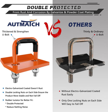 🚛🔒 Heavy Duty Trailer Hitch Stabilizer Clamp - Black Anti-Rattle Towing Accessory