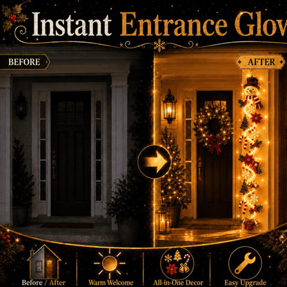 🔥 Limited-Time 50% OFF – 🎅MerryCascade™ Glowing Christmas Door Hanger