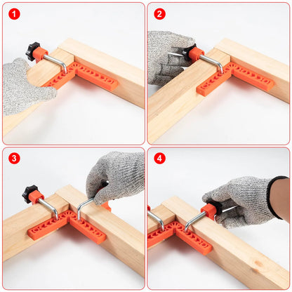 🔧 8-Piece 90° Corner Clamp Set with L-Shaped Positioning Squares for 3" and 4" Woodworking Joints