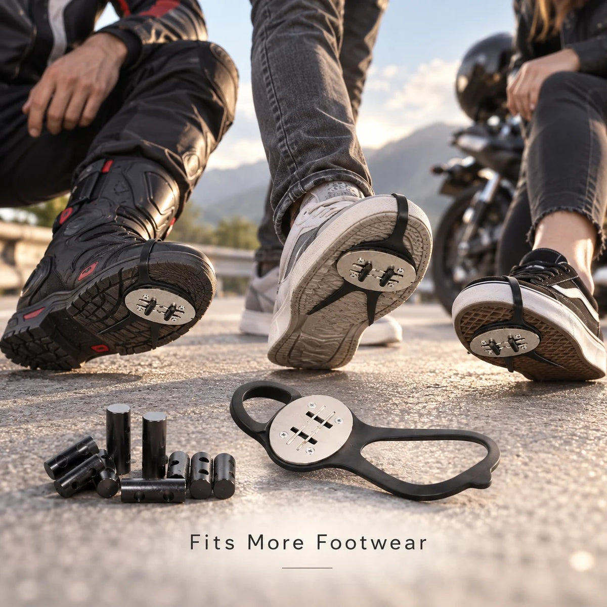 💯RoadFlare Motorcycle Boot Spark Sliders