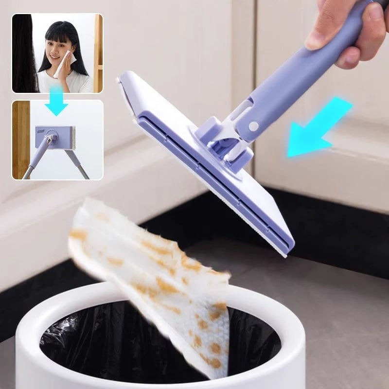 🧼✨ Compact Mini Mop with Quick-Change Cleaning Pads