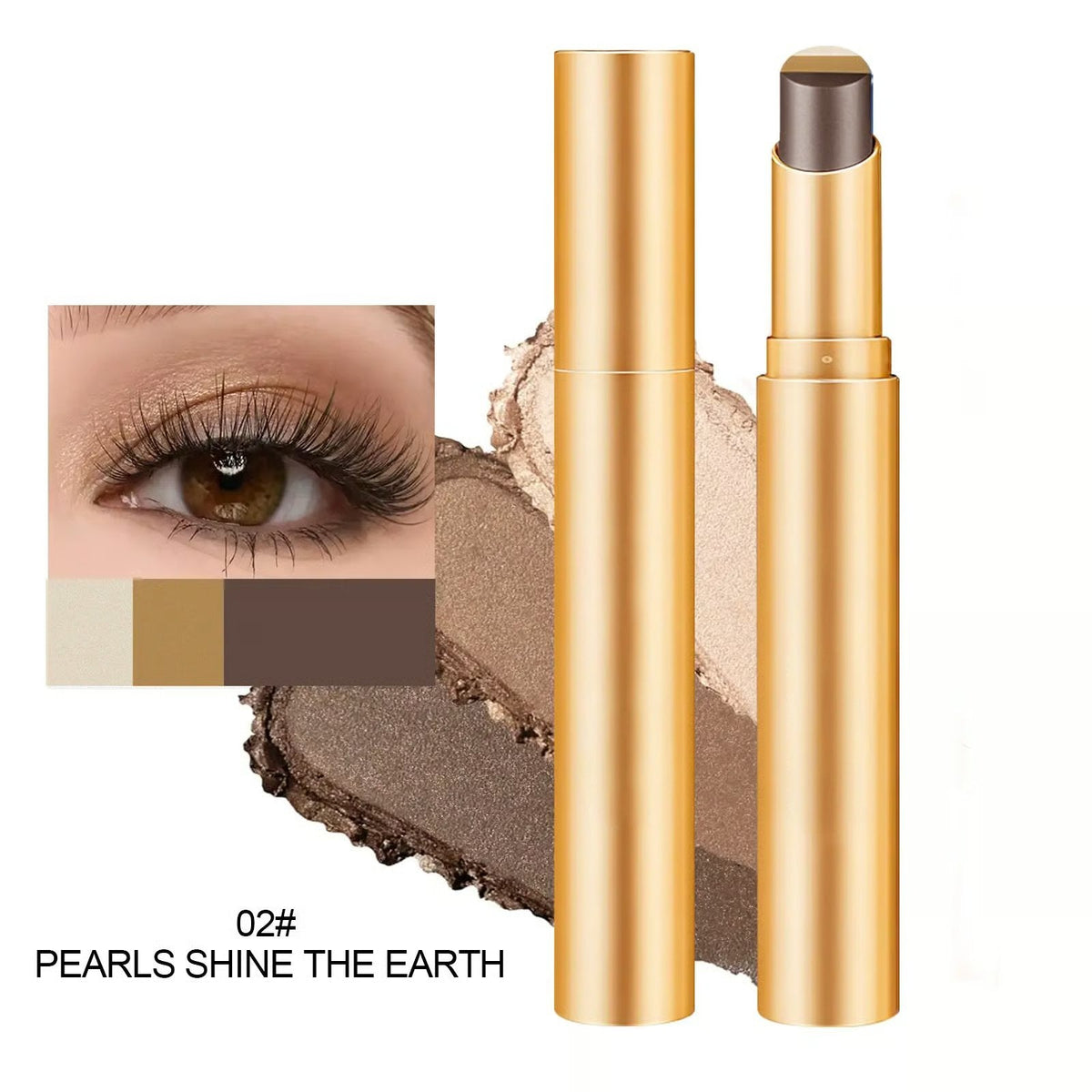 ✨Creamy 3-Color Eyeshadow Stick – Swipe, Blend & Go ✨