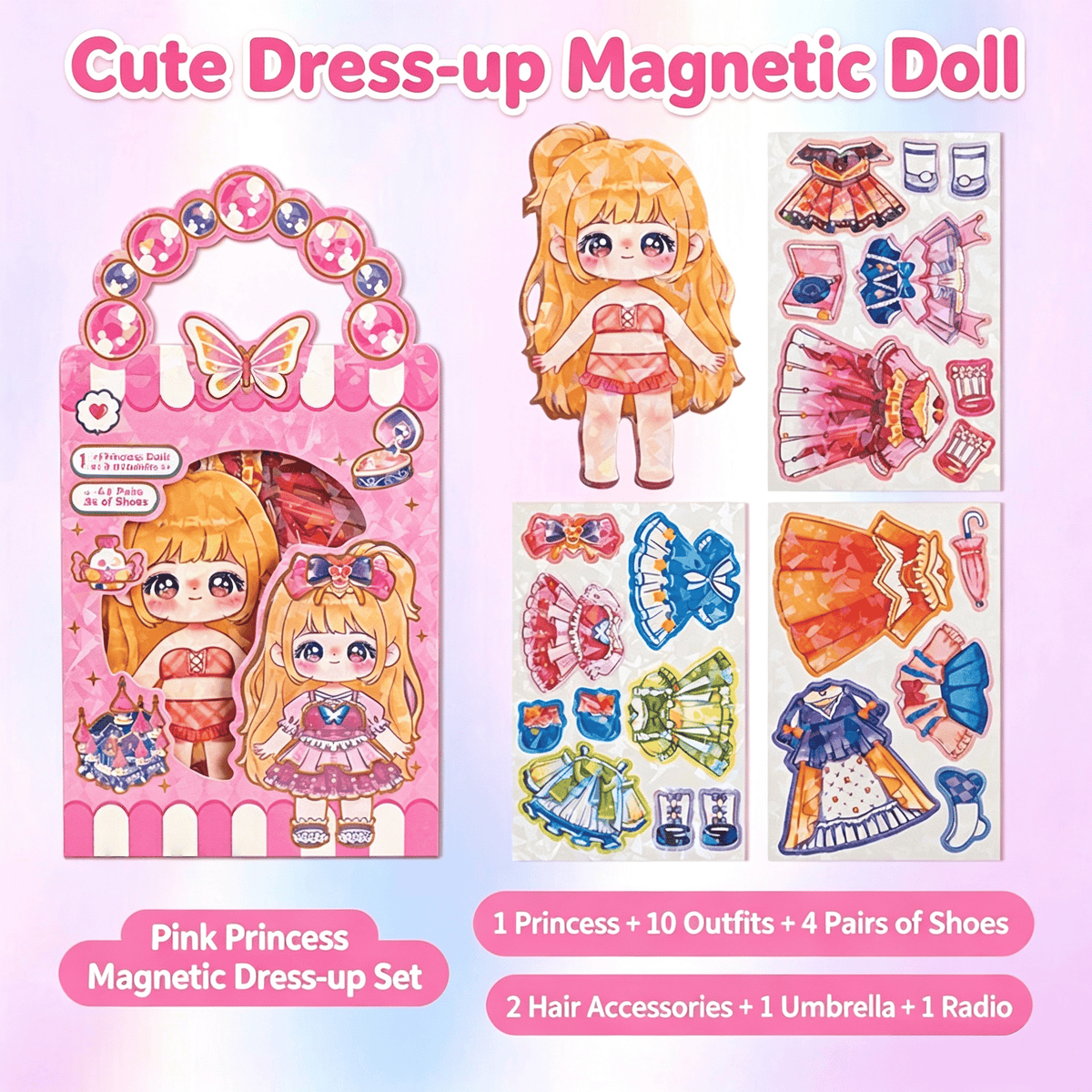 💥 Limited-Time Deal | Red Magnetic Mix-and-Match Dress-Up Dolls for Kids 🛍️