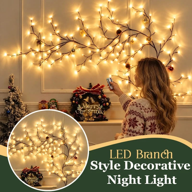 Flexible LED Branch Wall Lights ✨ – Remote-Controlled Glow for Seasonal Decorating