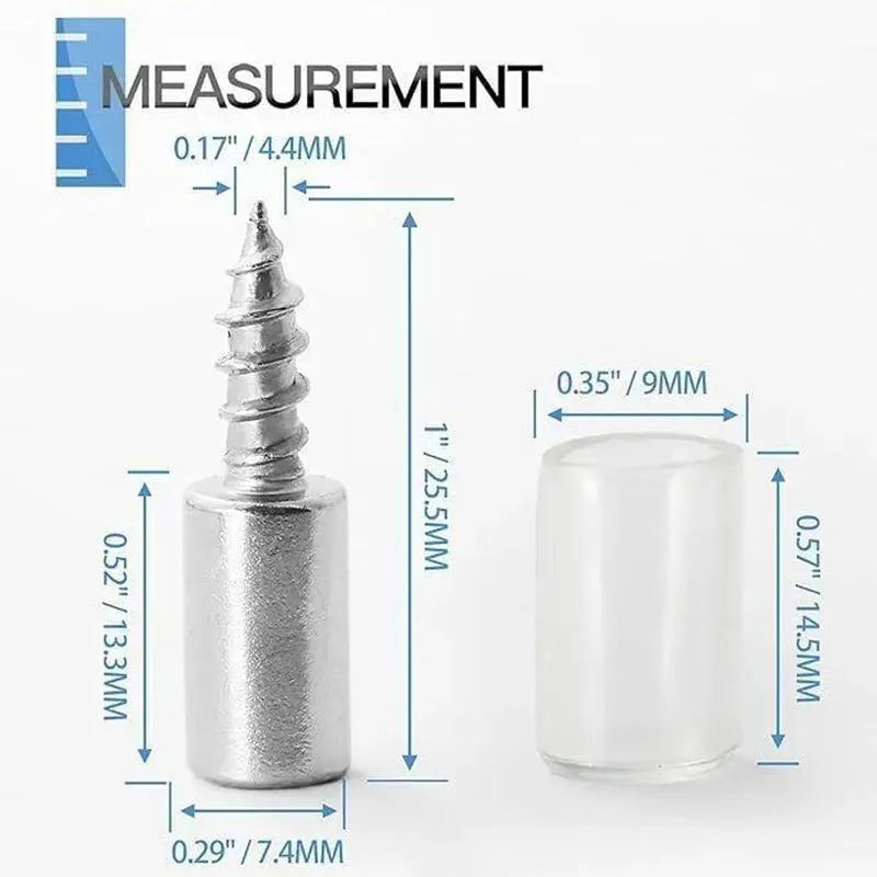 20-Pack Shelf Support Pegs 🔩 – Self-Tapping with Non-Slip Sleeves