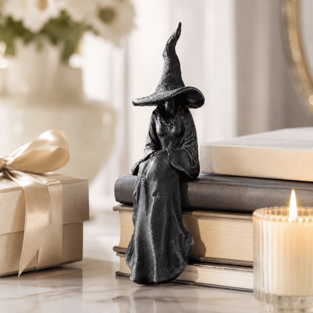 🔥Last Day 50% OFF - 🧙‍♀️🖤Mysterious Perched Bookshelf Figurine
