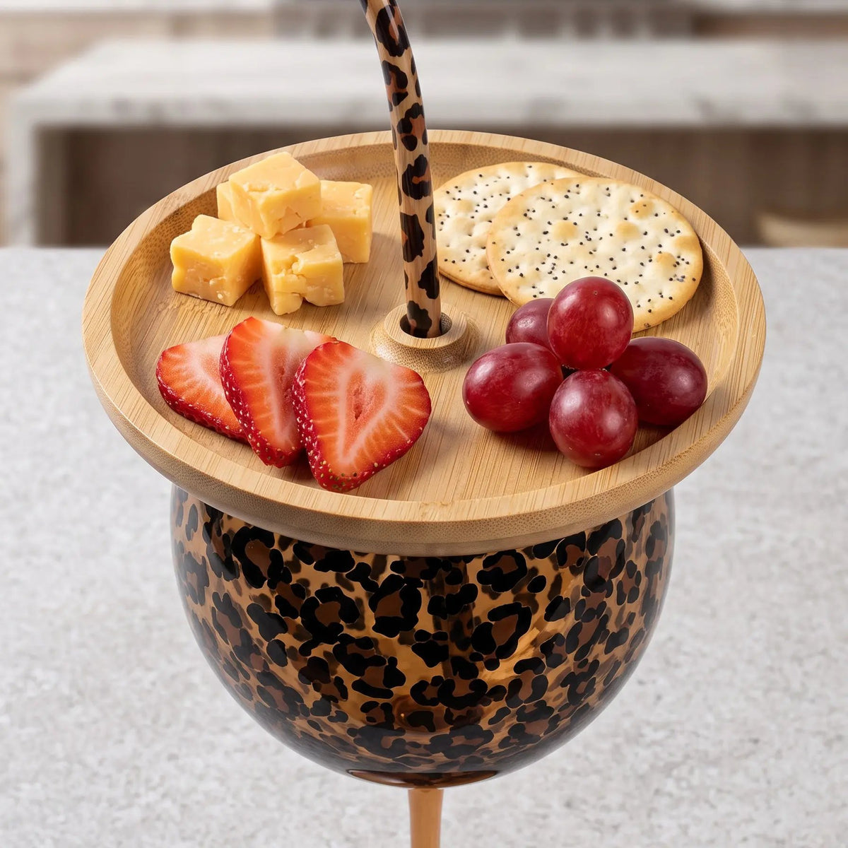 🍸🧊Leopardmönstrat vinglas och snacks-charkuteriset🥂