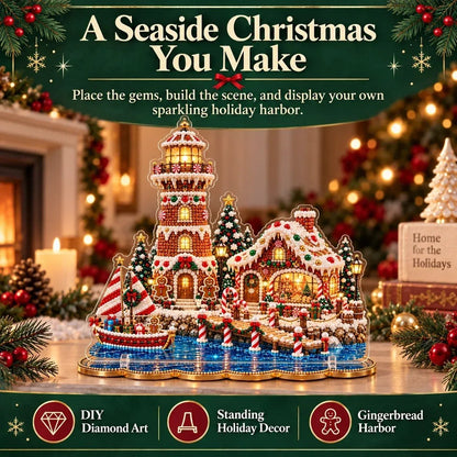✨ Premium Parel Kerstvuurtoren Diamond Painting-kunstset | Luxe, fluweelzacht canvas met krasbestendige, kleurvaste parelkralen – DIY-kerstdecoratie 🎅⛄️❄️