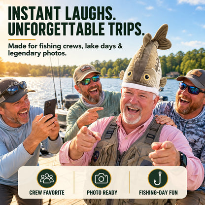🔥Last day 50% OFF🐟 Funny 3D Fish Hat — Funny Fishing Gift for Anglers, Lake Days & Parties