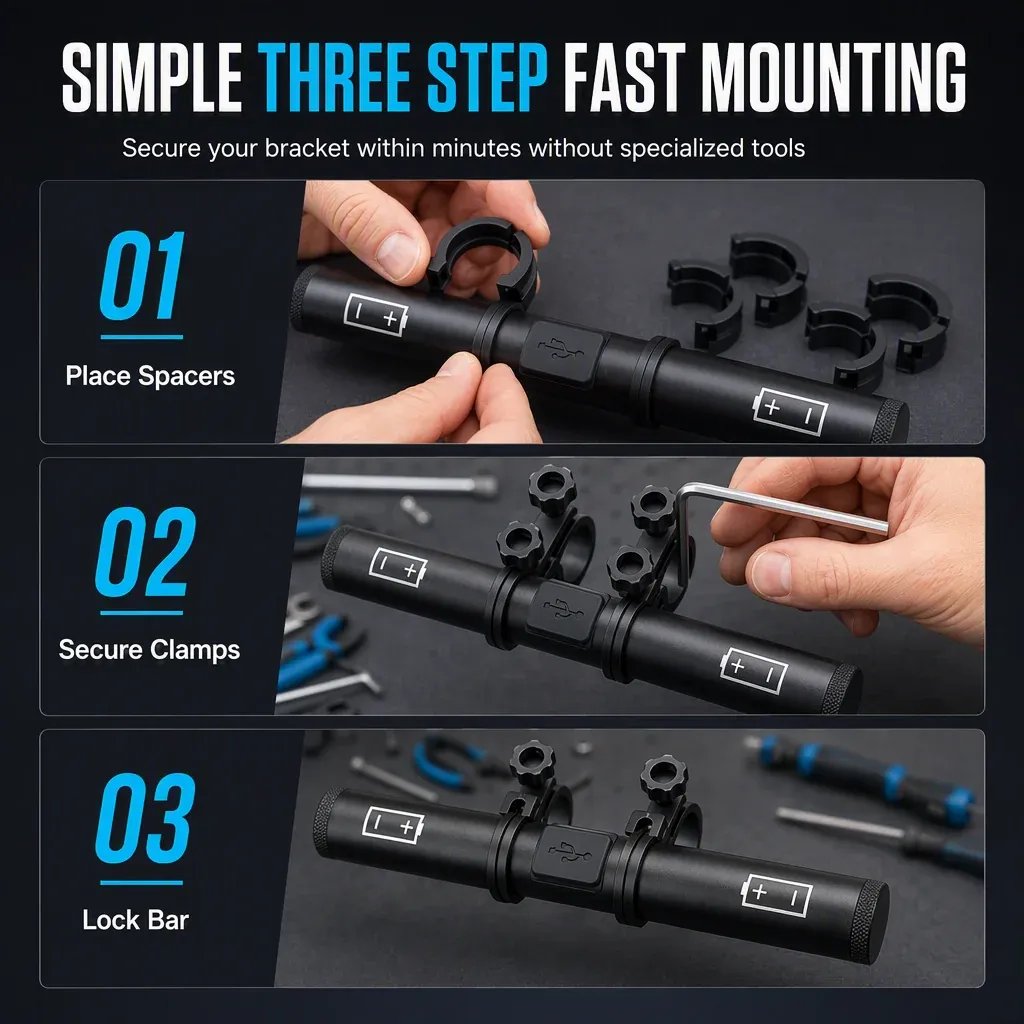 🚴⚡ Bicycle Handlebar Extender – Extra Mounting Space with USB Power & Waterproof Design