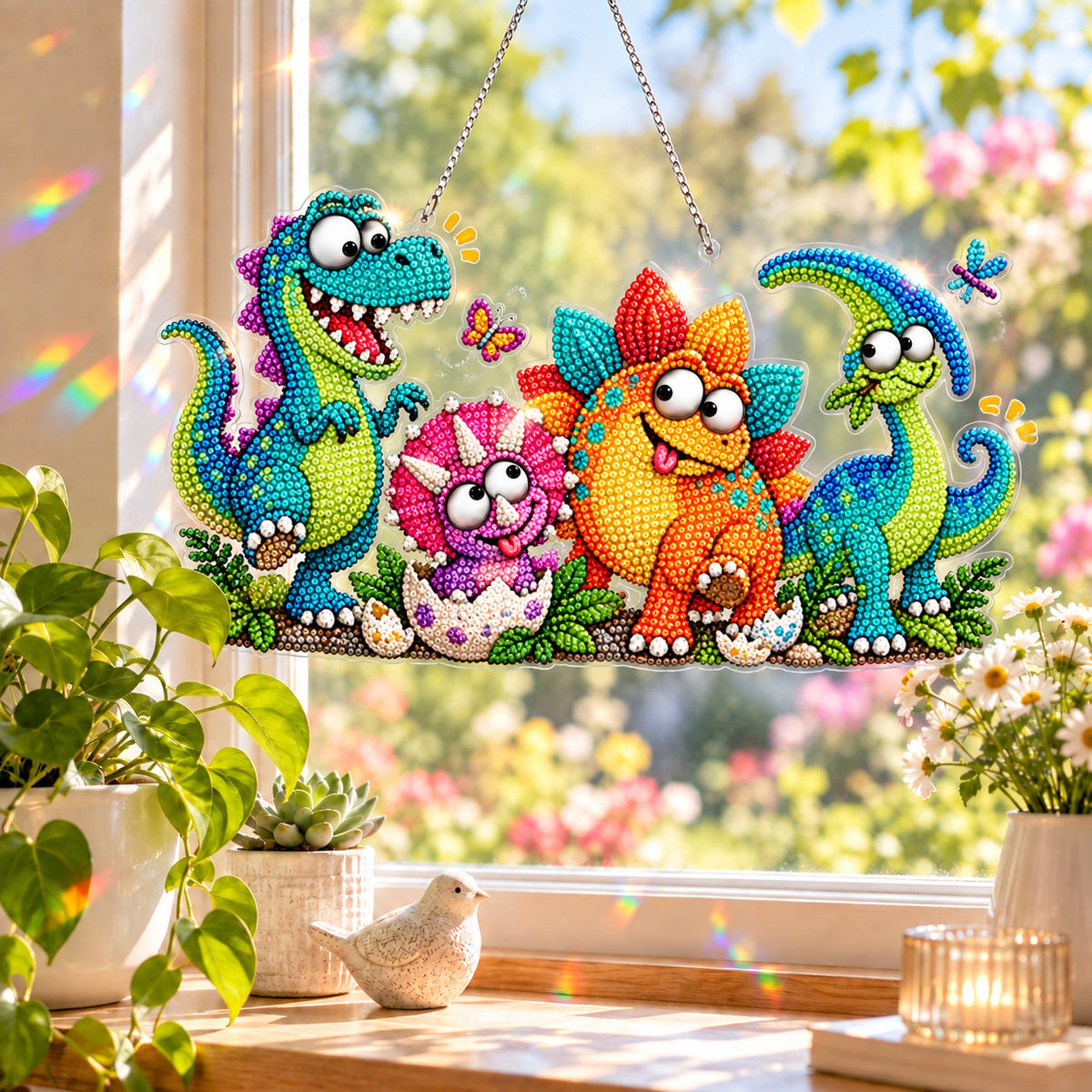 💯🐦✨ Sunny Birds Diamond Art Suncatcher DIY Kit
