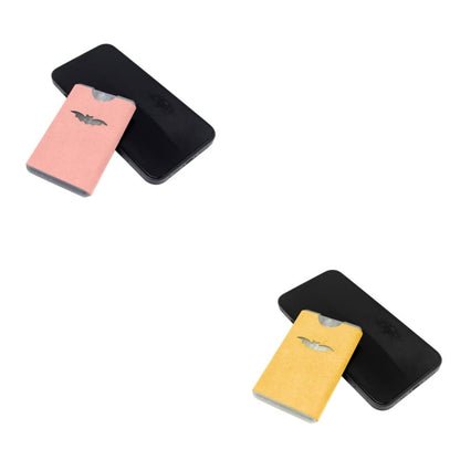 ✨ Pocket 2-in-1 Screen Cleaning Tool with Reusable Microfiber Wipe – Gray & Yellow