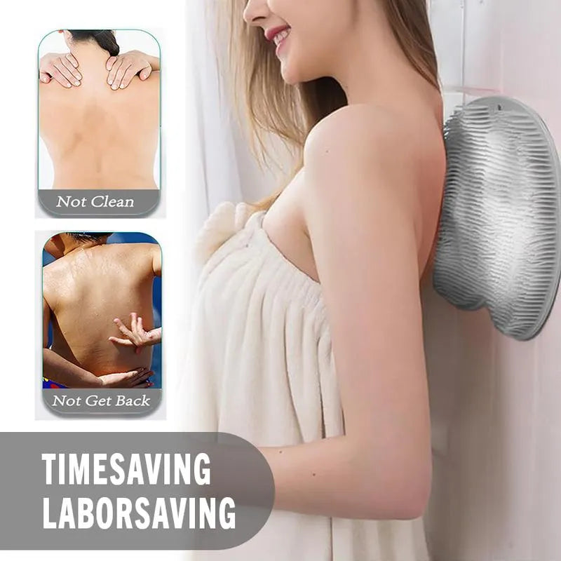 Silicone Shower Foot Scrubber Mat with Suction Grip for Exfoliating and Refreshing Feet – Blue 🧼💙