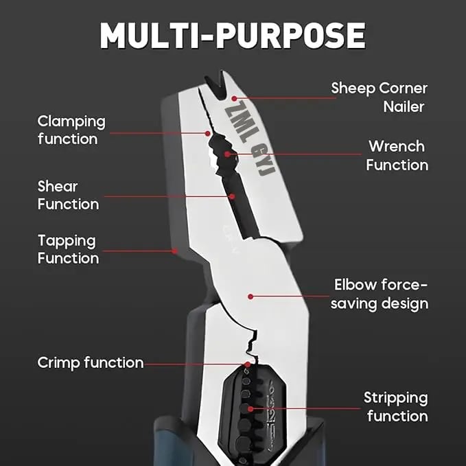 💯6-in-1 Multi-Function Wire Stripper Pliers