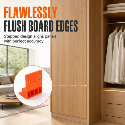 🎉📢BUY 1 GET 1 FREE !! ⏰Wardrobe Cabinet Side Filler Panel Installation Locator and Stepped Positioning Plate for Precise Hole Alignment