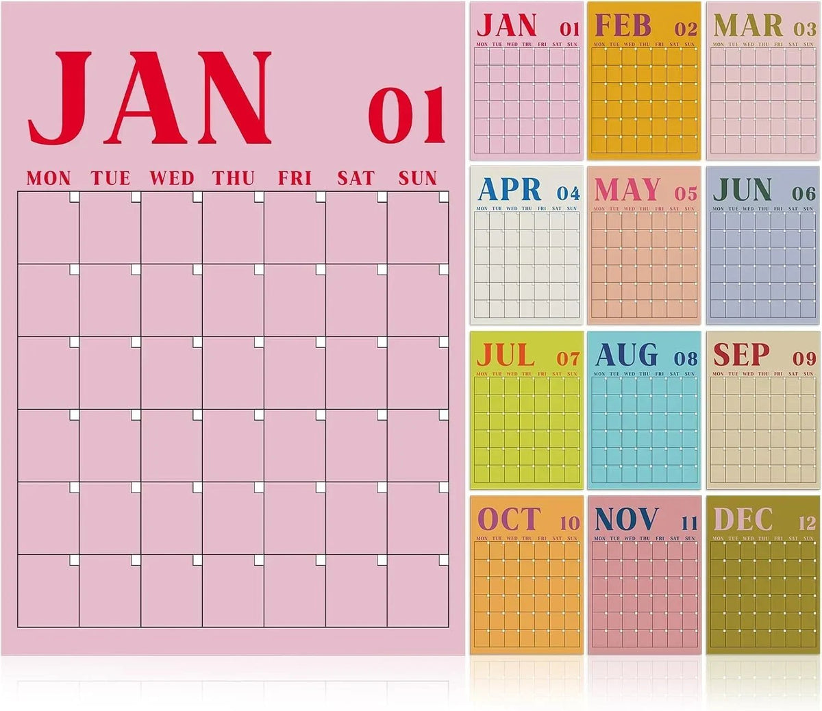 🔥HOT SALE🔥Undated Classroom Calendar, Fresh Macaron