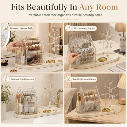 50% OFF 💄 Clear Spinning Makeup Organizer – 360° Vanity Storage | Style A