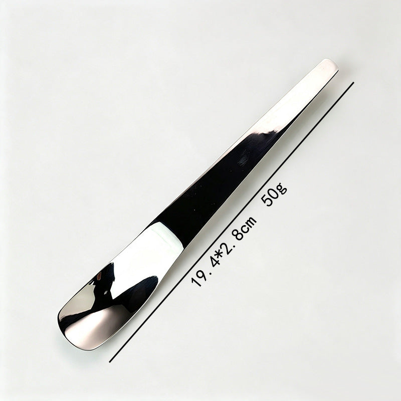 Stainless Steel Dessert Spoon With Long Ergonomic Handle