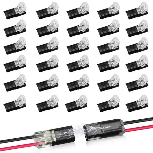 ⚡ 50-Pack 2-Pin Quick-Connect LED Strip Wire Adapters 🔌