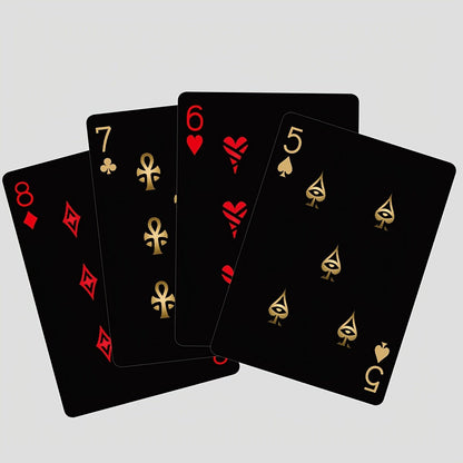 🃏 Black‑Gold Egyptian Themed Playing Cards