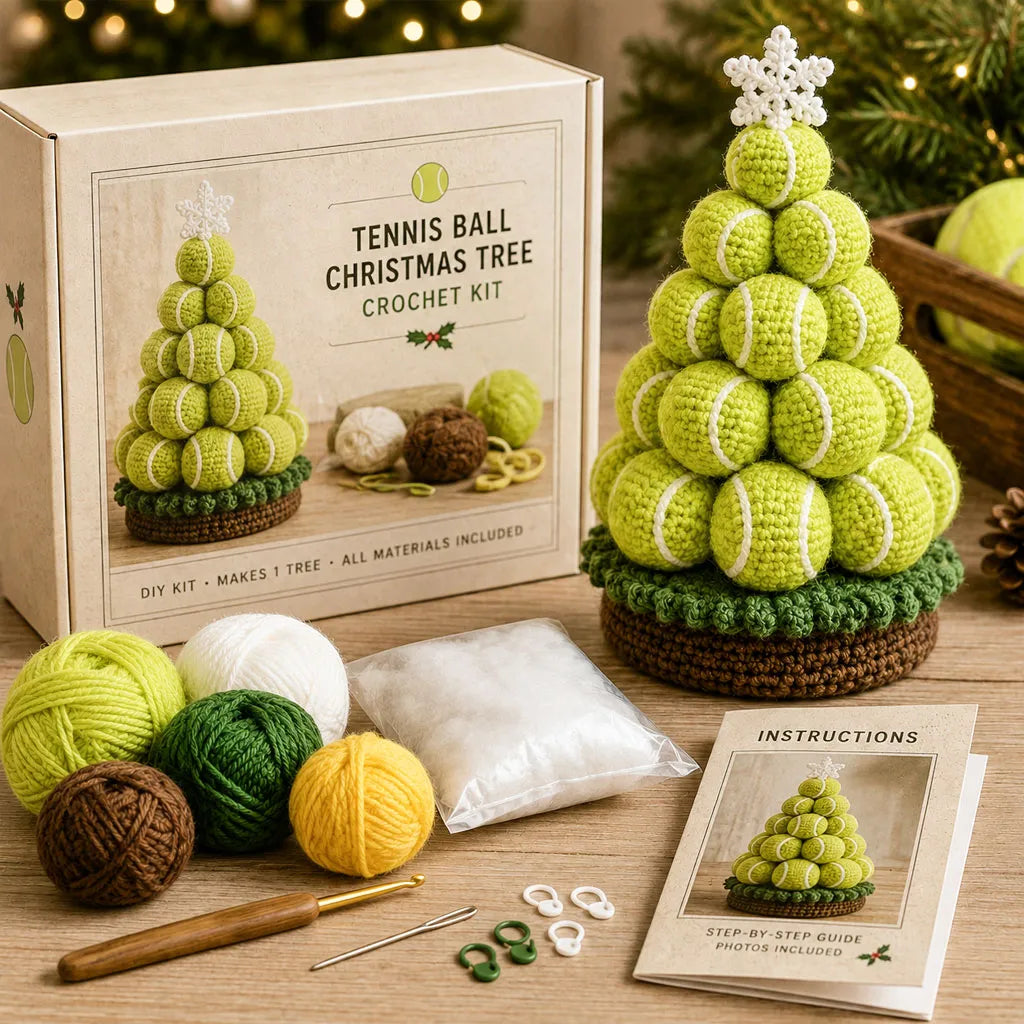 Sports Ball Christmas Tree Crochet Kit