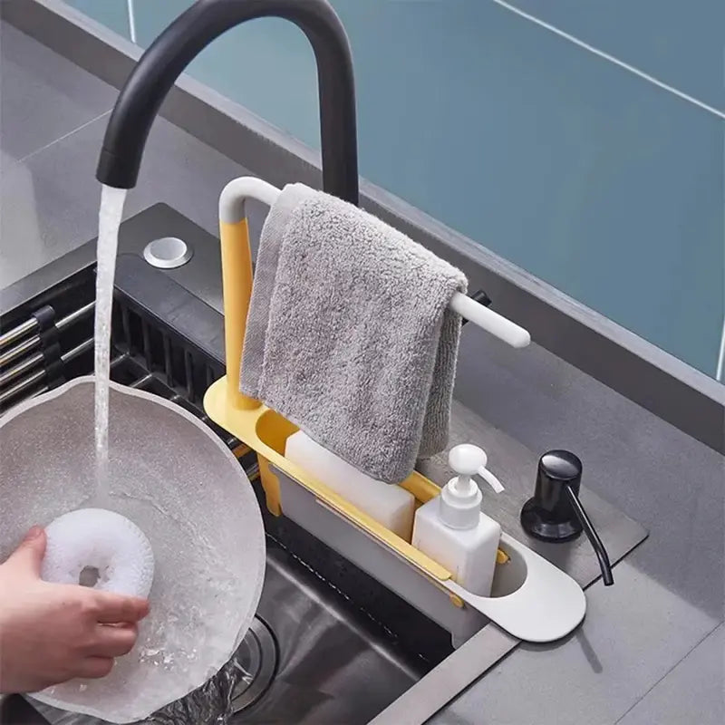 Expandable Heavy-Duty Sink Caddy – Adjustable PP Storage Rack 🧽