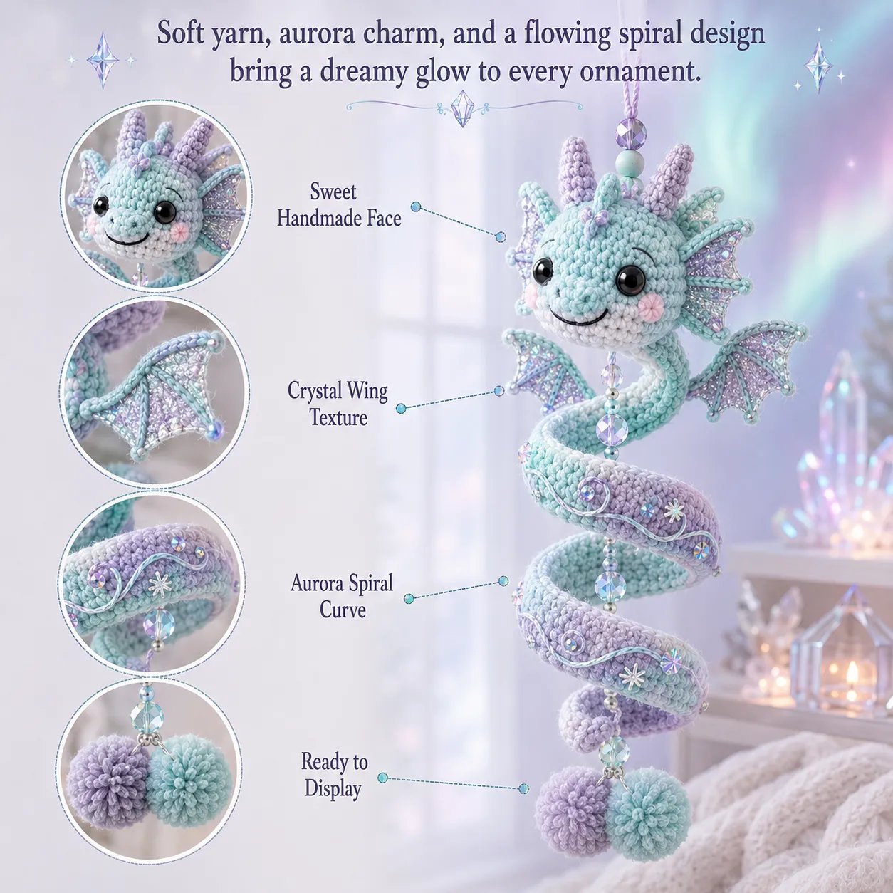 🐉 Beginner-Friendly DIY Enchanted Dragon Spiral Hanger Kit | Complete Set with All Supplies & Step-by-Step Instructions ❤️