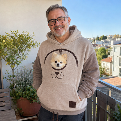 🐾 Cozy Fleece Pet Pouch Hoodie – Keep Your Little Companion Close