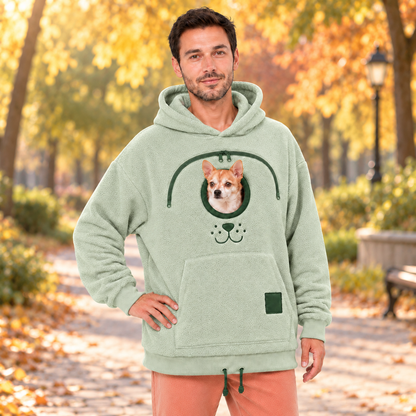 🐾 Cozy Fleece Pet Pouch Hoodie – Keep Your Little Companion Close