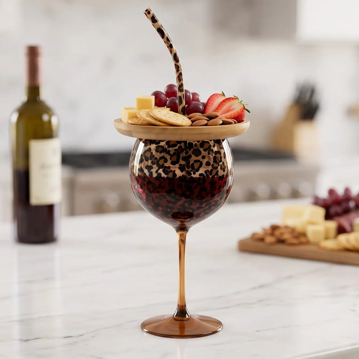 🍸🧊Leopardmönstrat vinglas och snacks-charkuteriset🥂