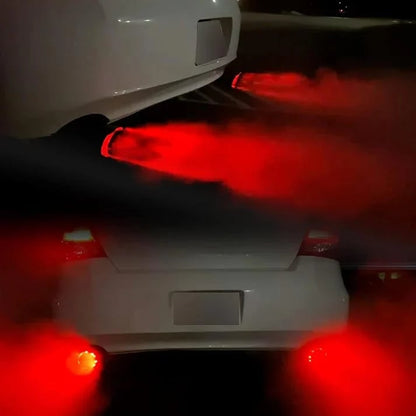 🔴 Universal LED Exhaust Tip Light – Bold Red Rear Glow, Straight Fit